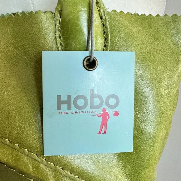 Hobo The Original Regan Top Grain Leather Tote Bag Leaf Green VI-35041LEAF NEW - Picture 2 of 9